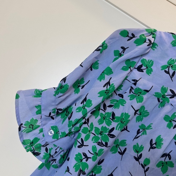 Ann Taylor Lavender and Emerald Floral Blouse - Picture 7 of 11